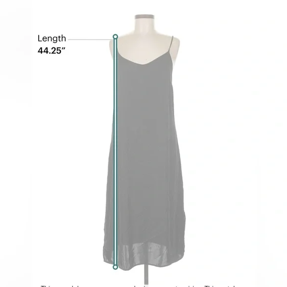 Elegant Black Satin Slip Dress - Picture 5 of 5